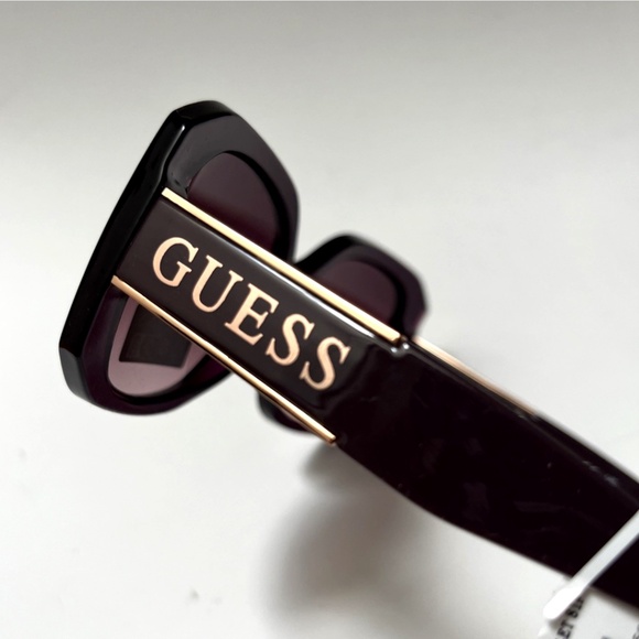 New GUESS Oversized Square Sunglasses GO00074 Acetate Purple Mauve Gold main image 4